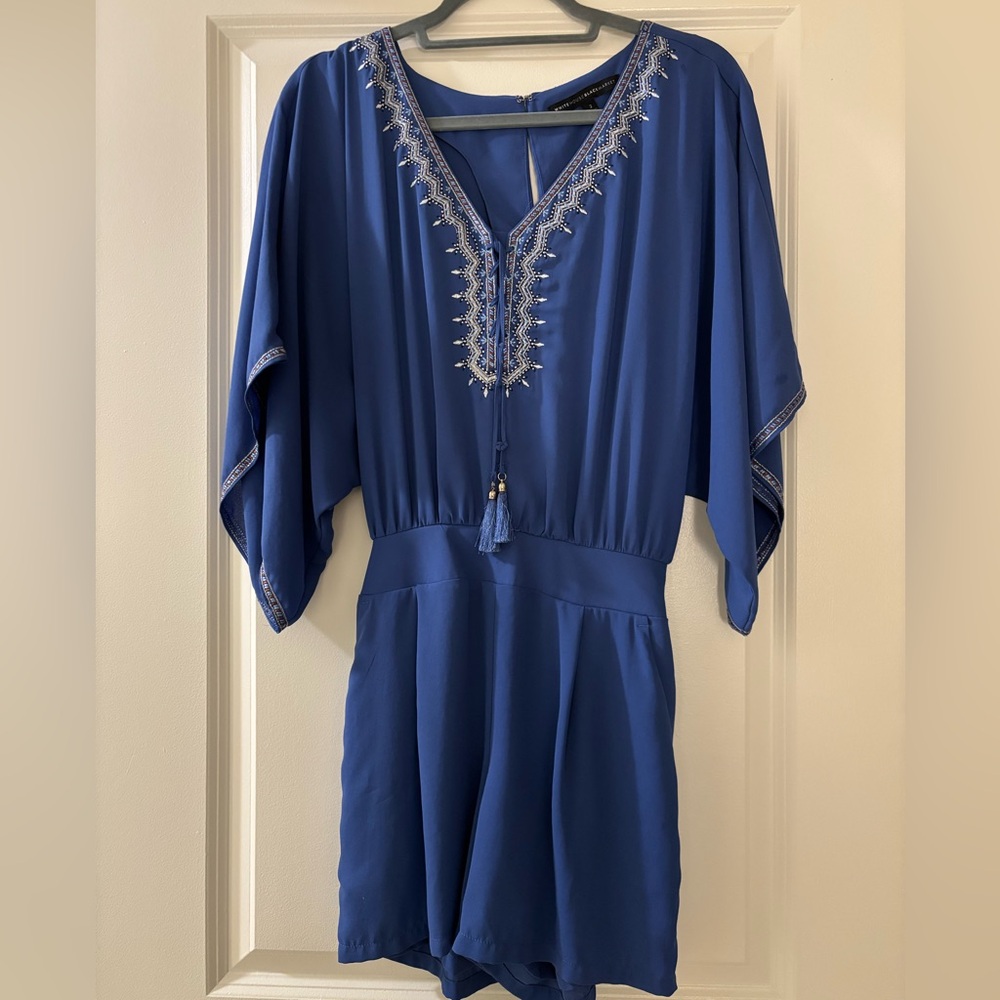 White House Black Market Embroidered Romper